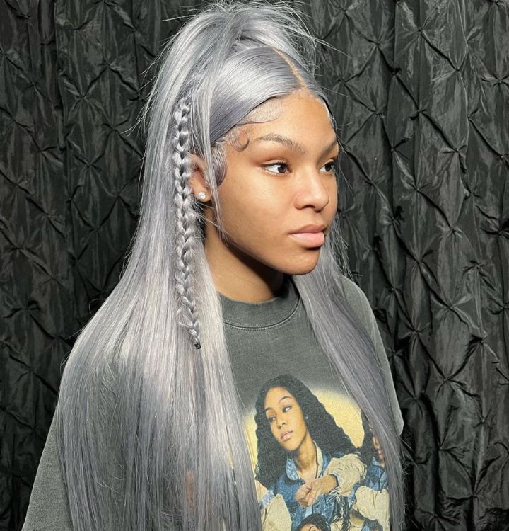 Silver Grey Straight 4x4/5x5/13x4  Lace Closure/Frontal Transparent  HD Lace Wigs Pre-plucked with Baby Hair