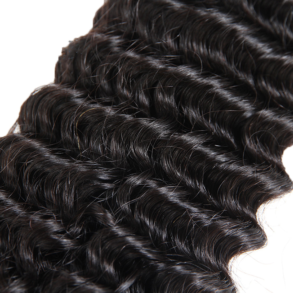 Brazilian Kinky Curly 4 paquetes con cierre de encaje 4 * 4 9A Grado 100% cabello humano sin procesar - Amanda Hair