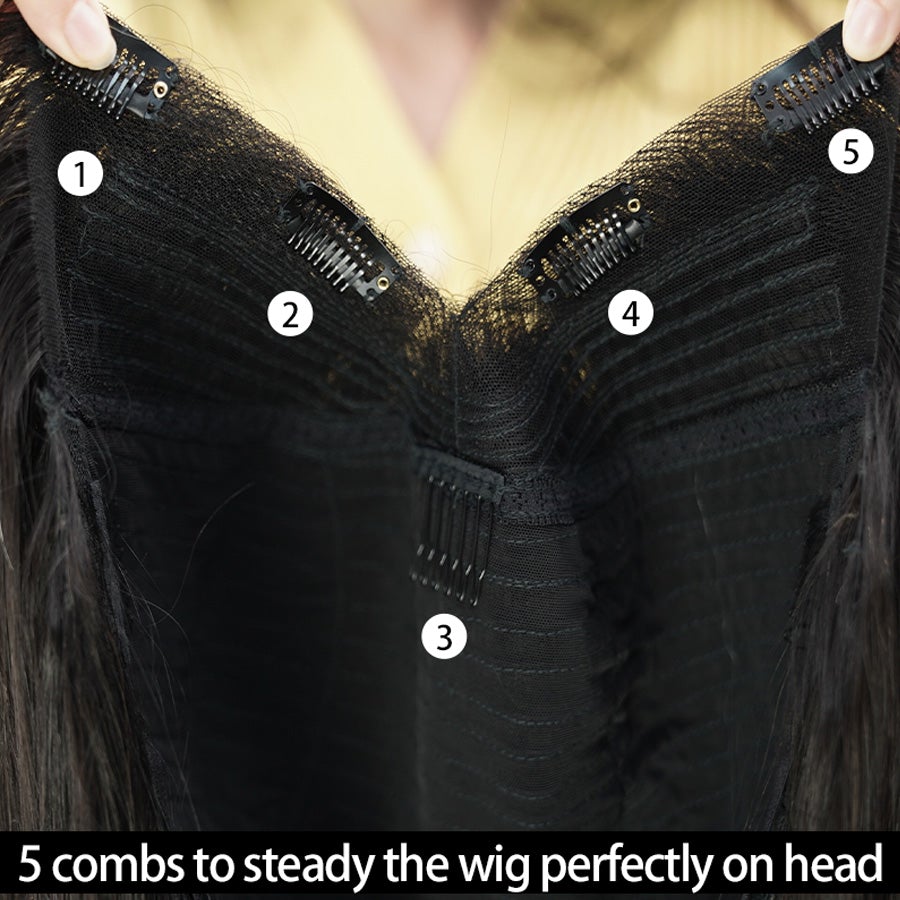 V Part Body Wave Wig Human Hair Glueless Wigs For Beginner- Amanda Hair