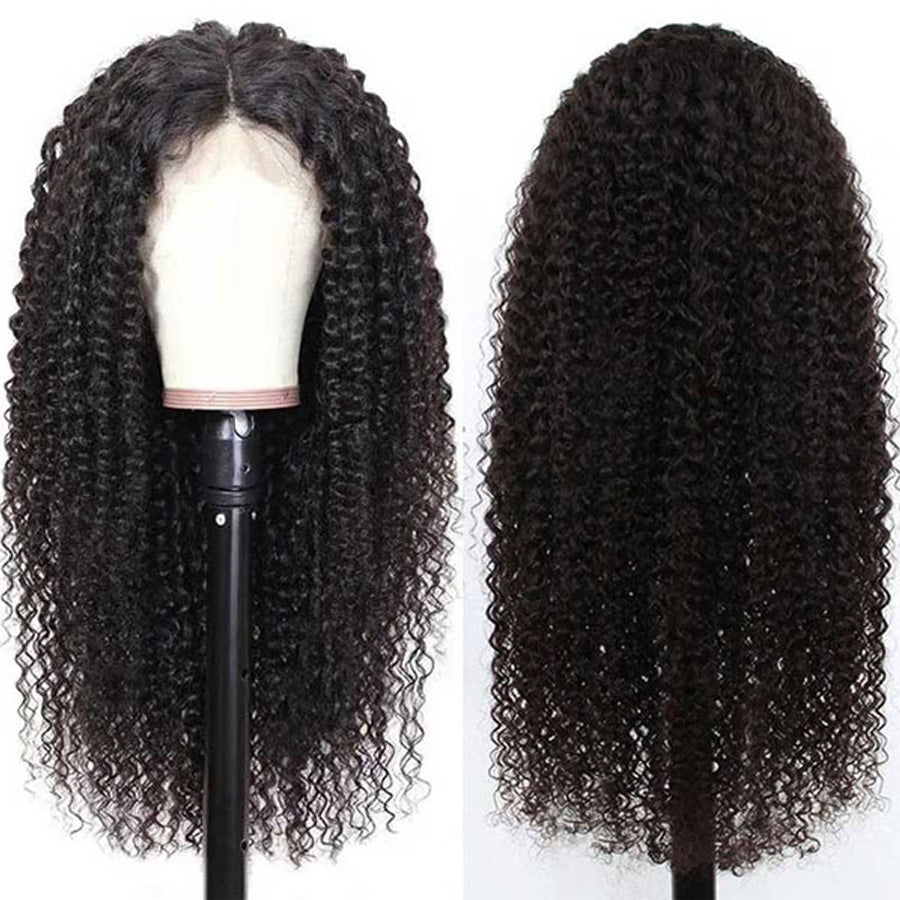 Amanda Factory Outlet 4*4 Curly Human Hair Wig Remy Malaysian Curly Wig 100% Human Hair Lace Closure Wig 150% Kinky Curly Lace Front Wig