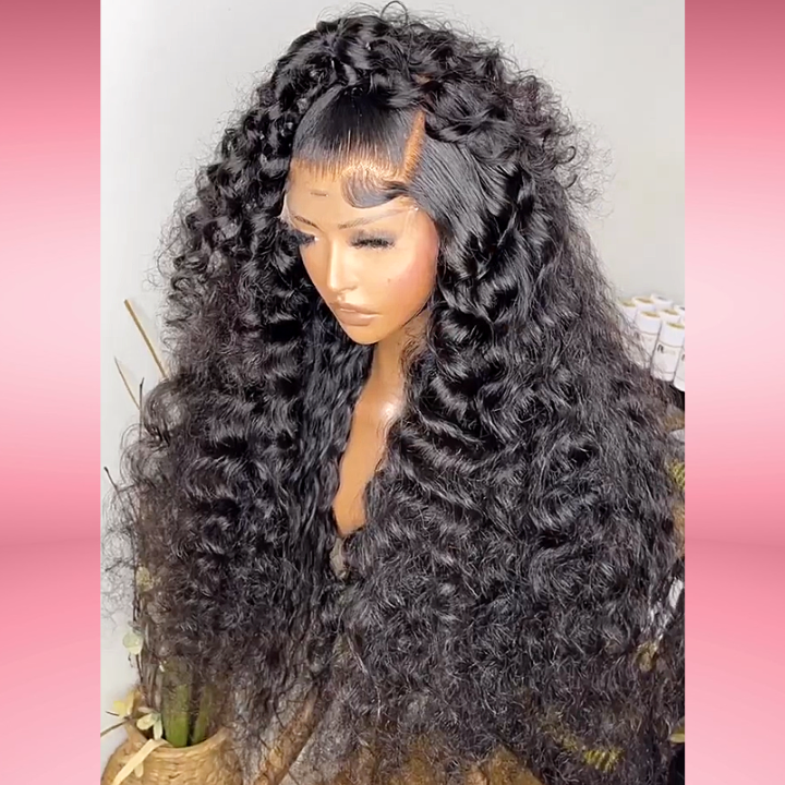 Deep Wave Middle Part Loose Deep Wave Middle Part Lace Front Wig Human Hair 4*4/13*4 Frontal ...
