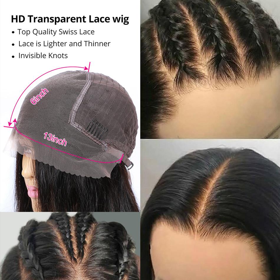 13x6 Loose Deep Wave Wig Transparent Lace Frontal Wig Long Human Hair Lace Front Wigs HD Lace Frontal Wig