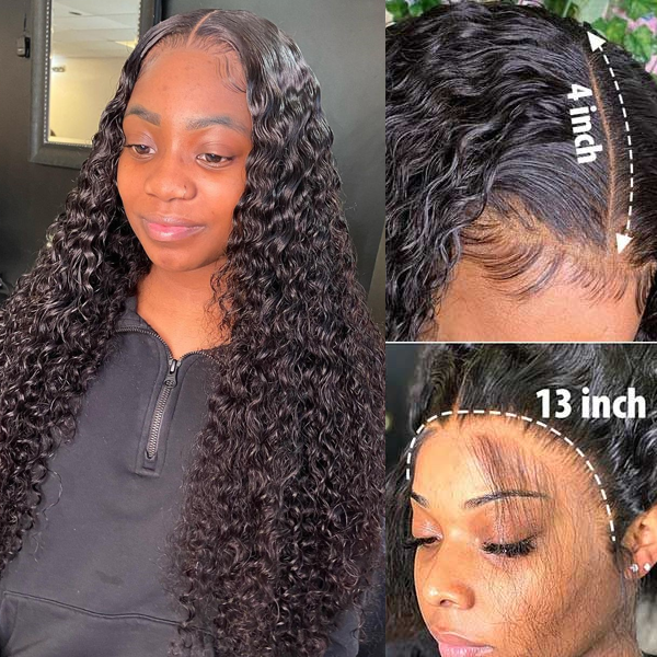 Water Wave 13*4 HD Transparent Lace Front wig