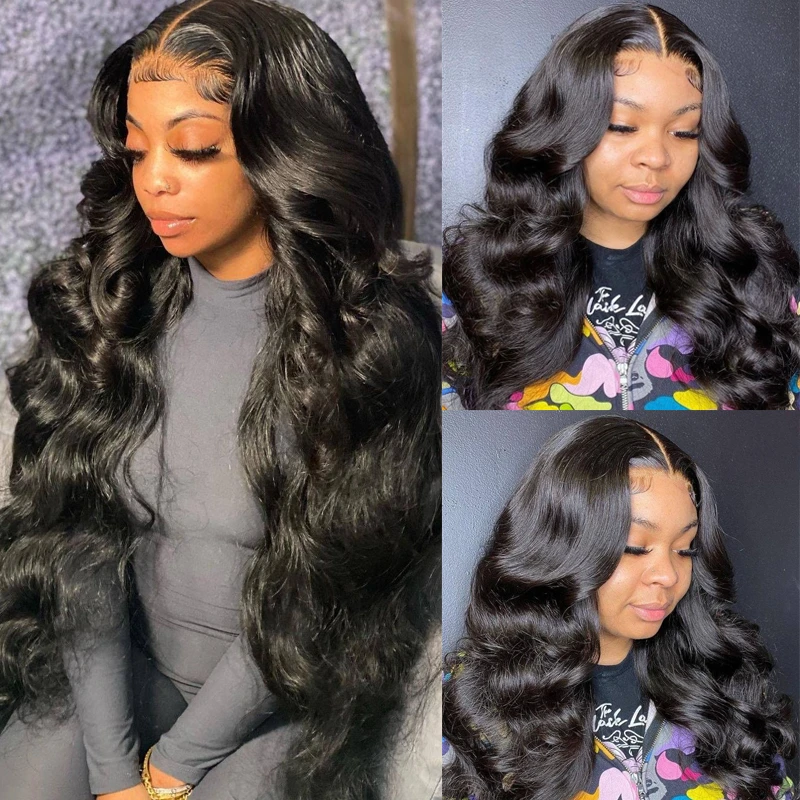 13*6 lace frontal body wave hair styles wigsHD transparent lace front wig with Baby Hair