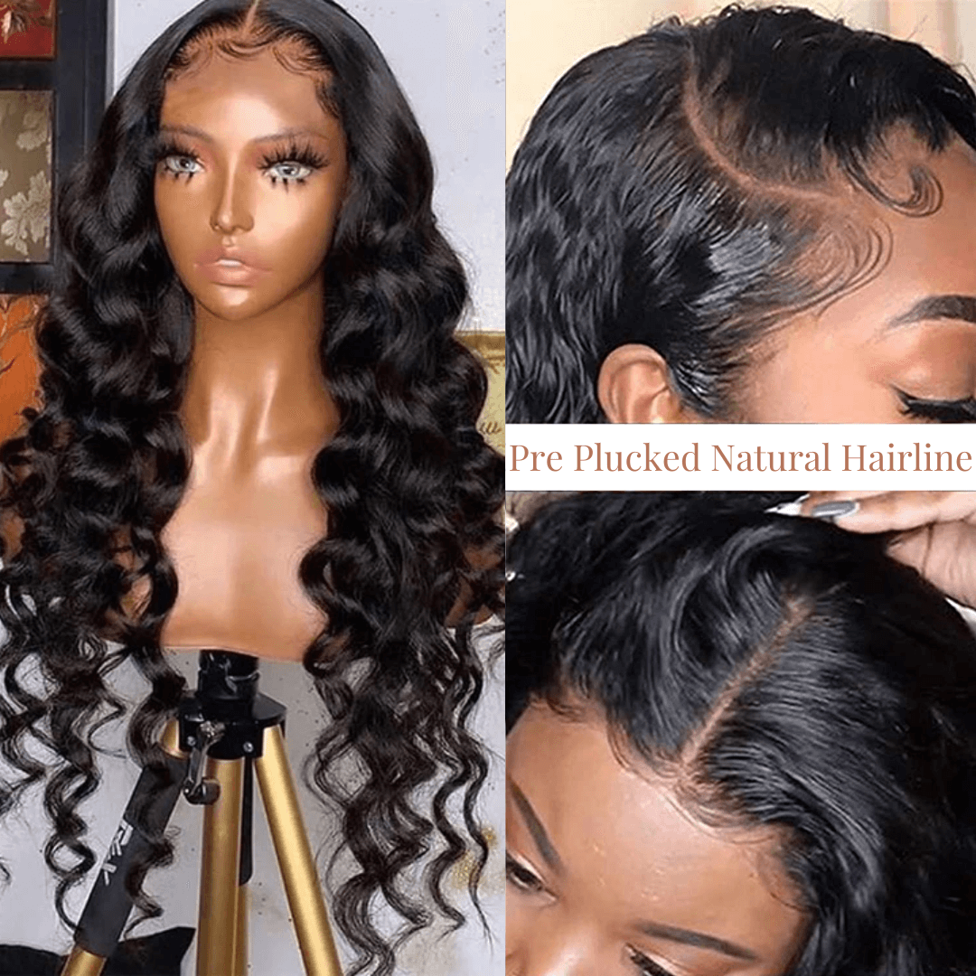 13x6 Loose Deep Wave Wig Transparent Lace Frontal Wig Long Human Hair Lace Front Wigs