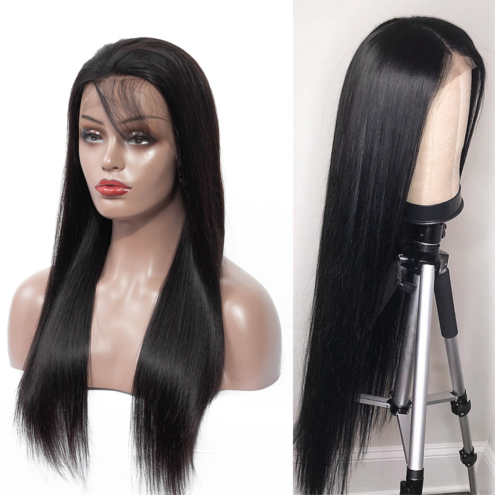 High Quality Straight Glueless Full Lace Human Hair Wigs With Baby Hai ...