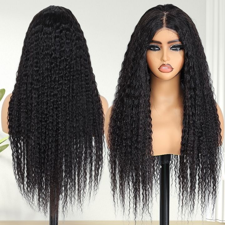 Frente de encaje 13x4 sin pegamento / 6x4.5 Cierre de encaje Peluca rizada de estilo femenino Línea de cabello prearrancada-Amanda Hair