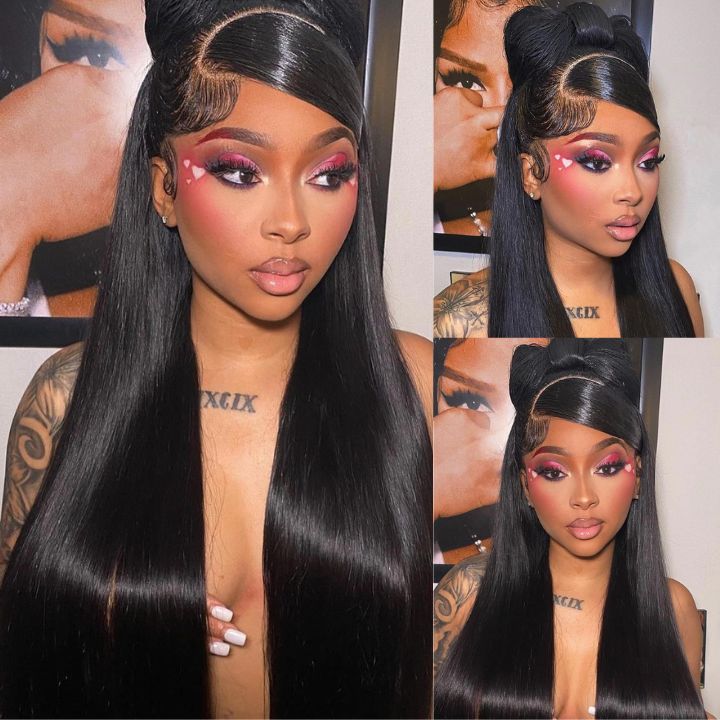 Glueless Straight 13x4 Lace Front / 6x4.5 Closure Transparent Lace Wigs Pre Plucked Hairline-Amanda Hair