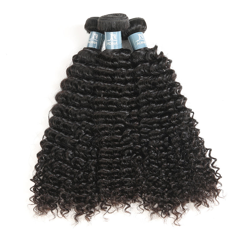 Amanda cheveux péruviens crépus bouclés 3 faisceaux avec fermeture à lacet 4*4 9A Grade 100% cheveux humains non transformés article chaud de noël