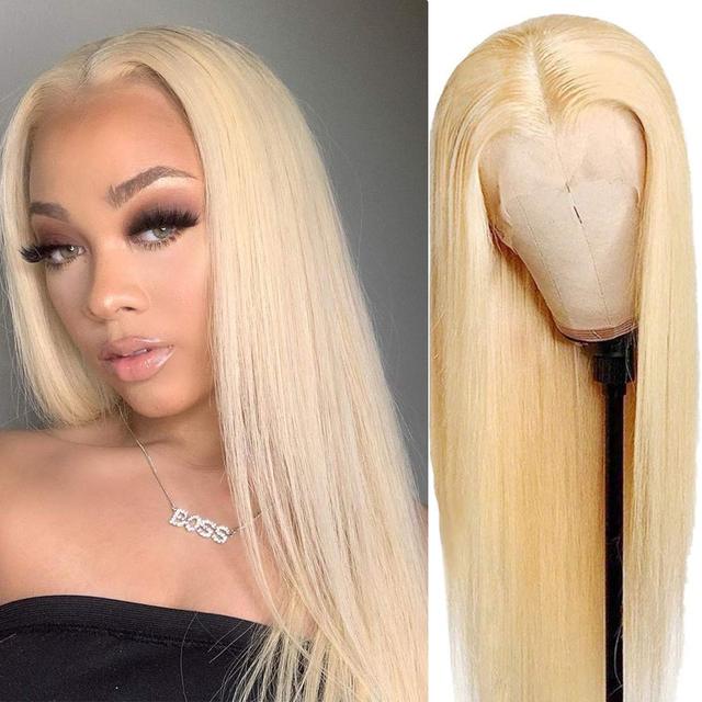 HD Transparent Lace Straight Blond Hair 613 Wig