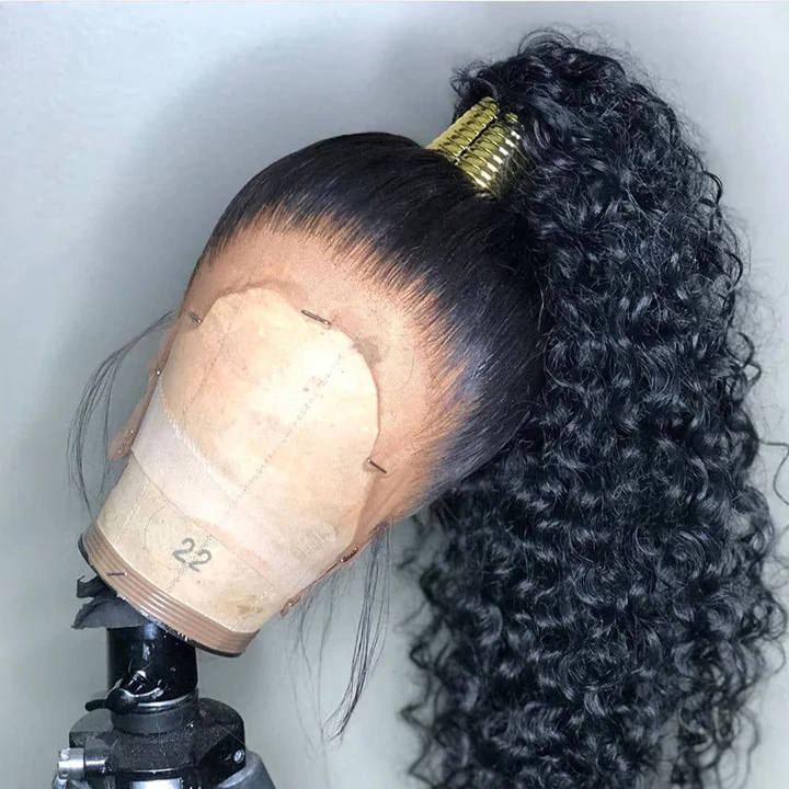 180% Densidad Cabello rizado natural 360 Peluca de encaje completo-Amanda Hair