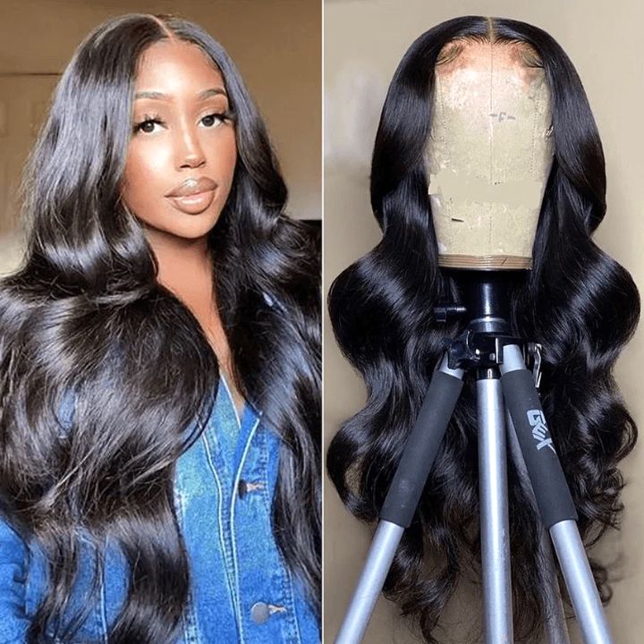 Transparent 5x5 Closure Wig Brazilian Body Wave HD Lace Closure Wig Pre Plucked Hairline-Amanda Hair