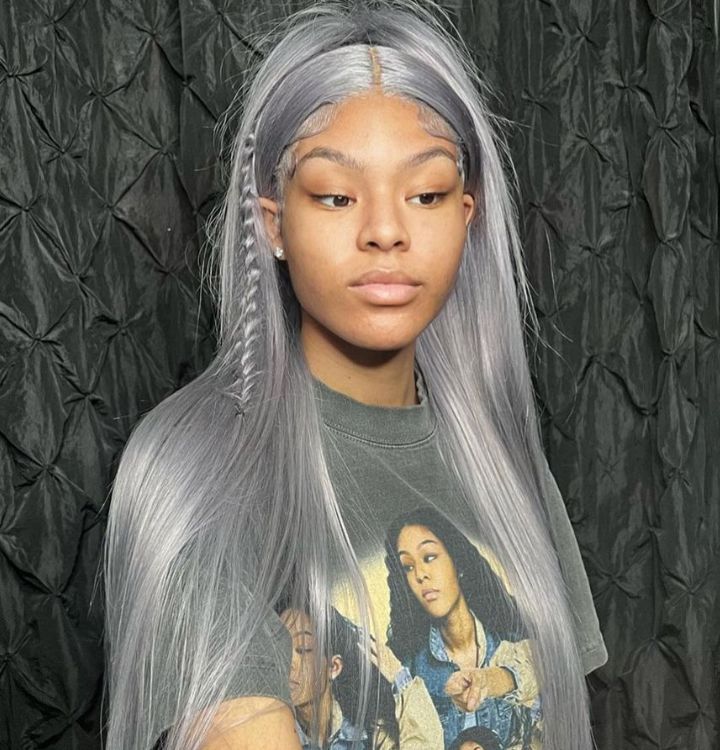 Silver Grey Straight 4x4/5x5/13x4  Lace Closure/Frontal Transparent  HD Lace Wigs Pre-plucked with Baby Hair