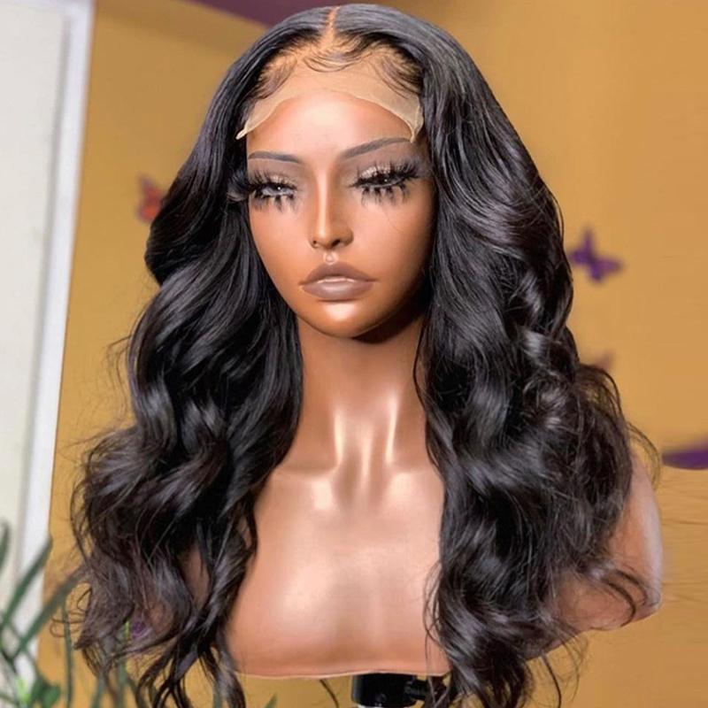 Body Wave Lace Closure Wig Real Human Hair Wigs Preplucked with Natural Hairline