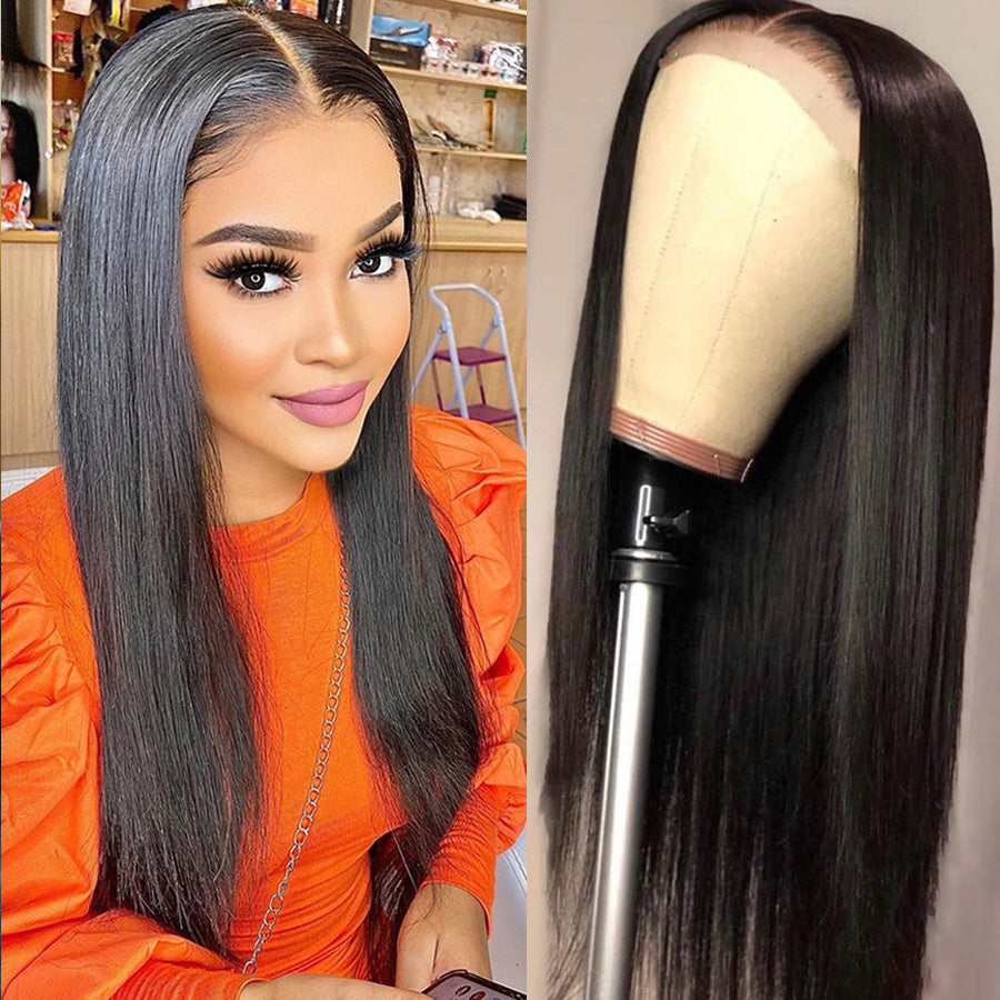 Preplucked Natural Hairline 4*4 Lace Closure Straight Hair Wigs-Amanda Hair