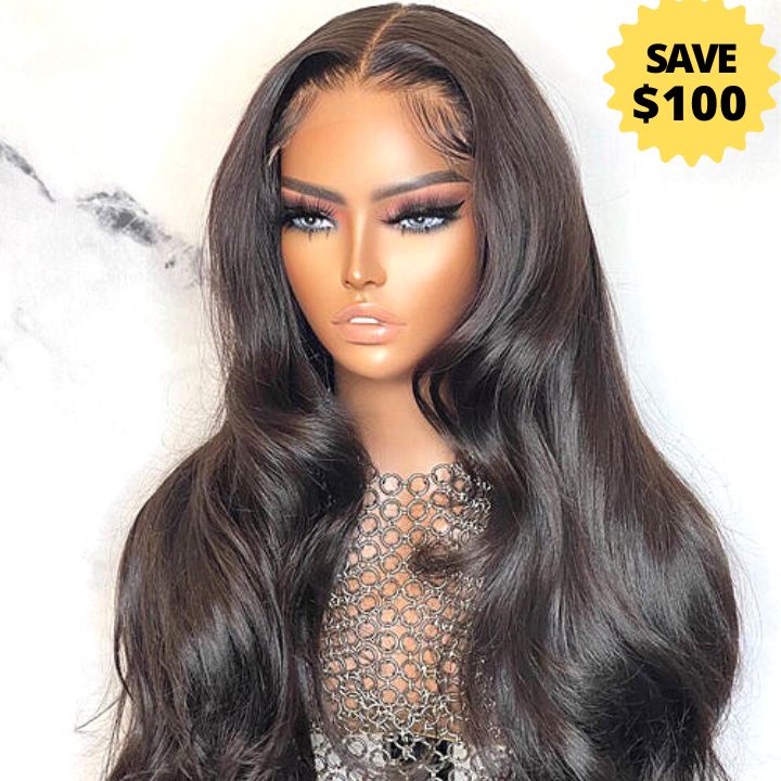 Flash Sale: Save $100, 48 Hour Only, Body Wave 13x4 Transparent Lace Frontal Wig Best Glueless HD Lace Wigs-Amanda Hair