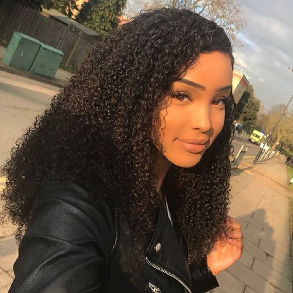 Amanda Factory Outlet 4*4 Curly Human Hair Wig Remy Malaysian Curly Wig 100% Human Hair Lace Closure Wig 150% Kinky Curly Lace Front Wig
