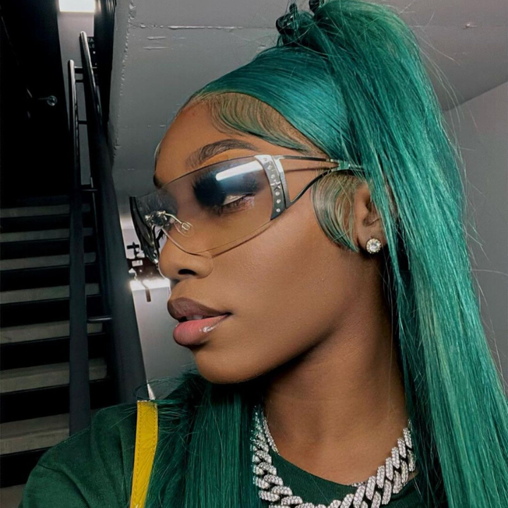 Emerald Green Straight 4x4/13x4  Lace Closure/Frontal Transaparent Wigs HD Lace Hunter Green Wigs Pre-plucked with Baby Hair