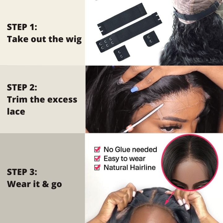 Amandahair Undetectable  13x4/4x4 Deep Wave HD Clear Lace Front/Closure Wigs Black Human HairPre Plucked Hairline
