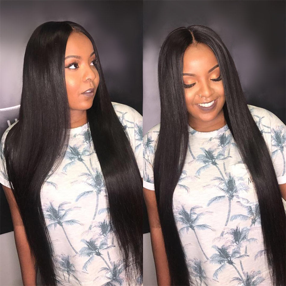 Permanent Straight Hair Wigs 13*4 HD Lace Front Wigs Pre Plucked Transparent Lace Wig-Amanda Hair