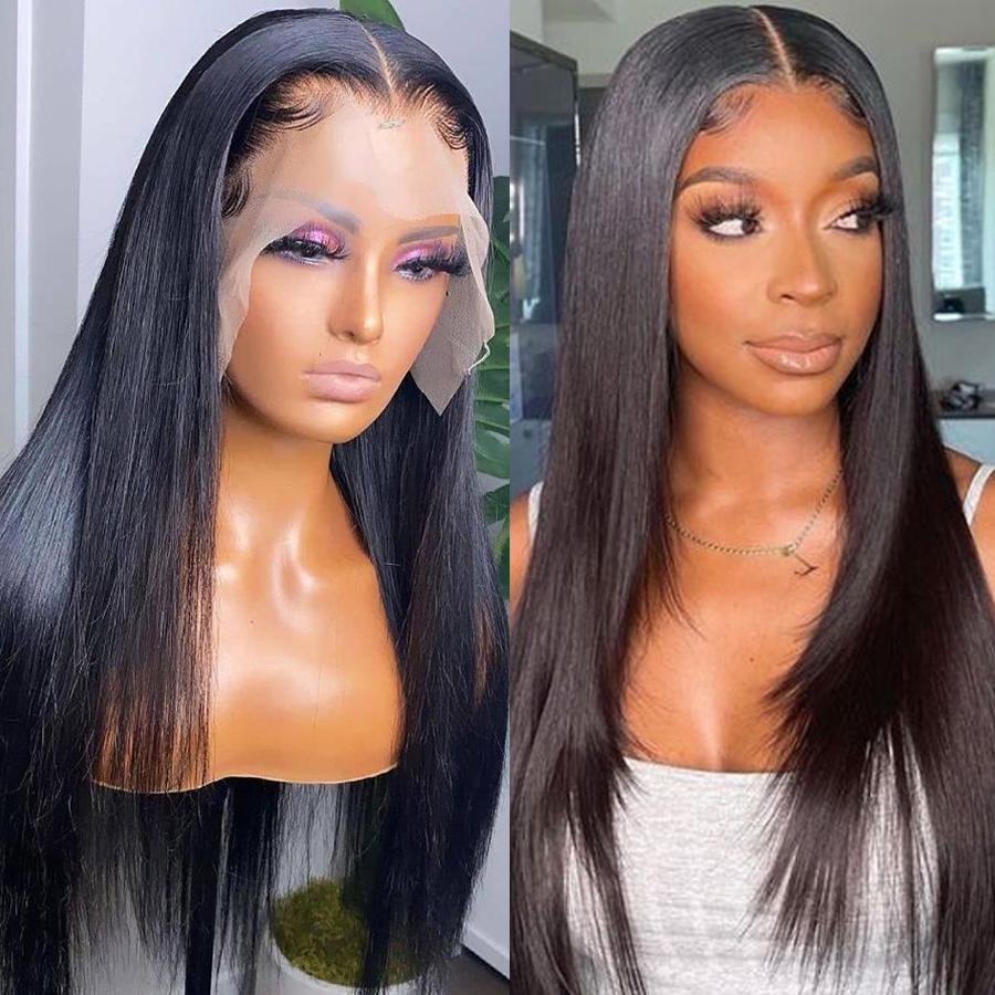 Bone Straight Hair 134 HD Lace Front Wigs Pre Plucked Straight Wigs Human Hair