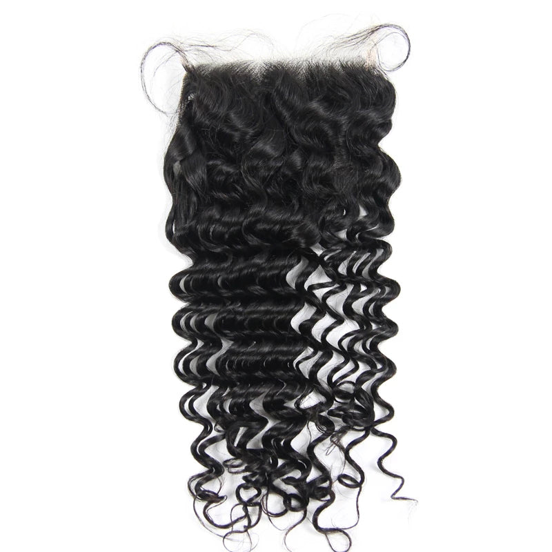 Deep Wave 5*5 Transparent Lace Closure 100% Remi Human Hair - Amanda Hair