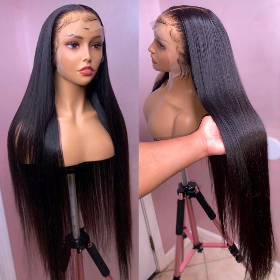 Long Straight Hair Wigs 13x6 HD Transparent Lace Frontal Wig