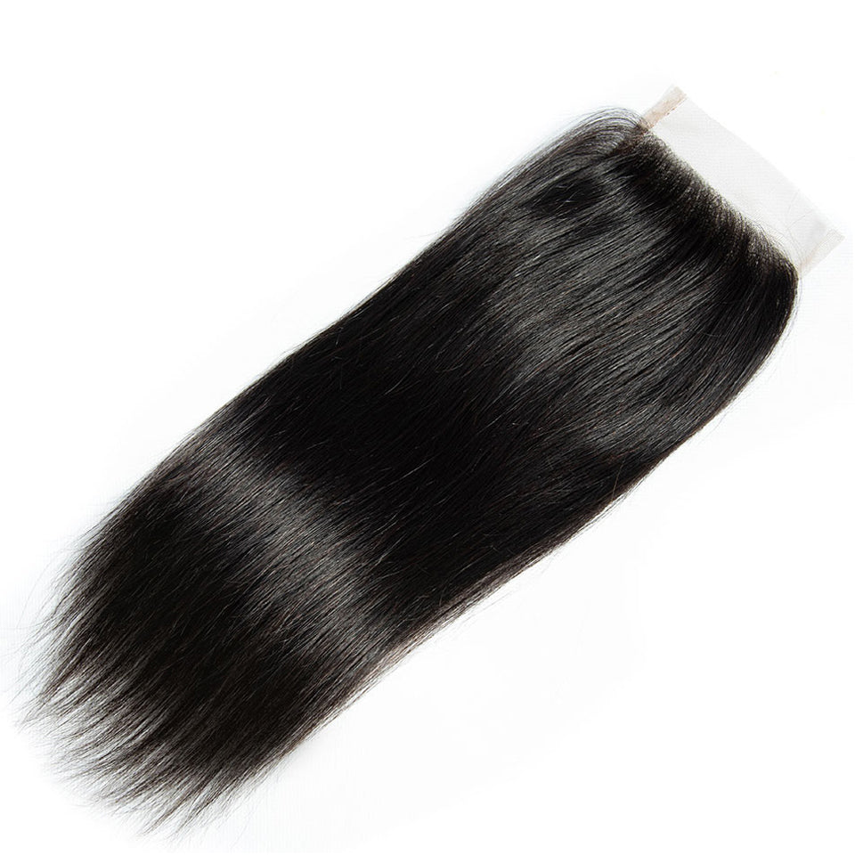 Hair-Master-100-Brazilian-Human-Hair-Straight-8-20-Inch-4x4-Lace-Closure-1B-Middle-Free