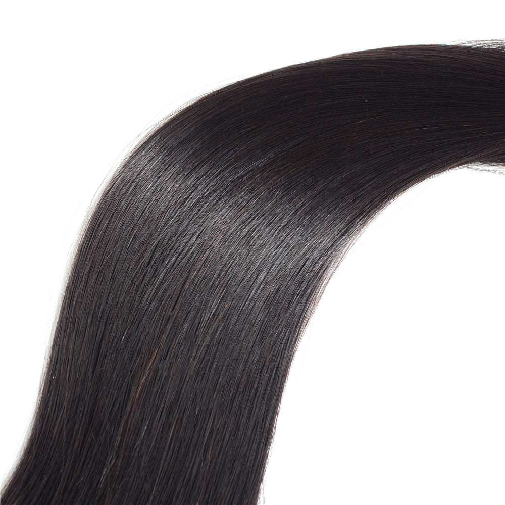 Amanda Hair cheveux raides péruviens 3 faisceaux avec fermeture à lacet 4*4 9A Grade 100% cheveux humains non transformés sans enchevêtrements