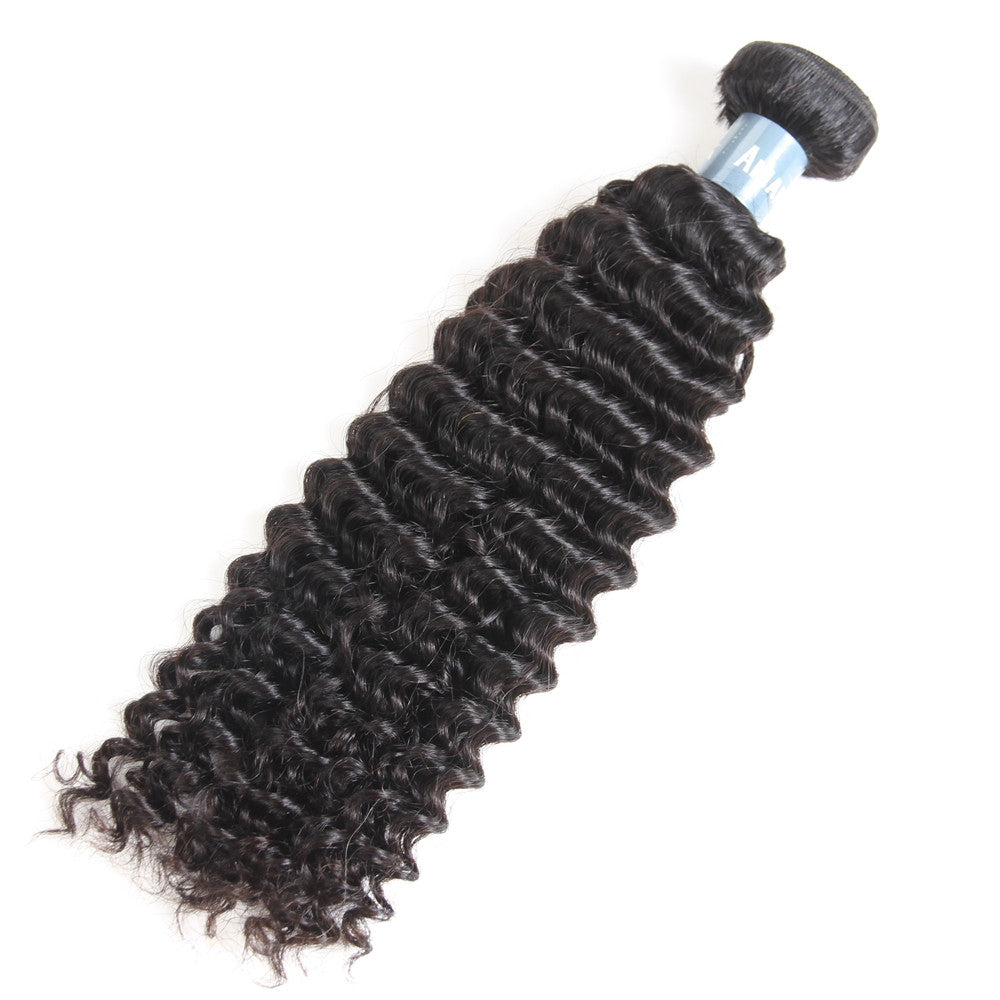 Amanda Indian Hair Kinky Curly 4 paquetes con 13 * 4 Frontal de encaje 9A Grado 100% cabello humano sin procesar
