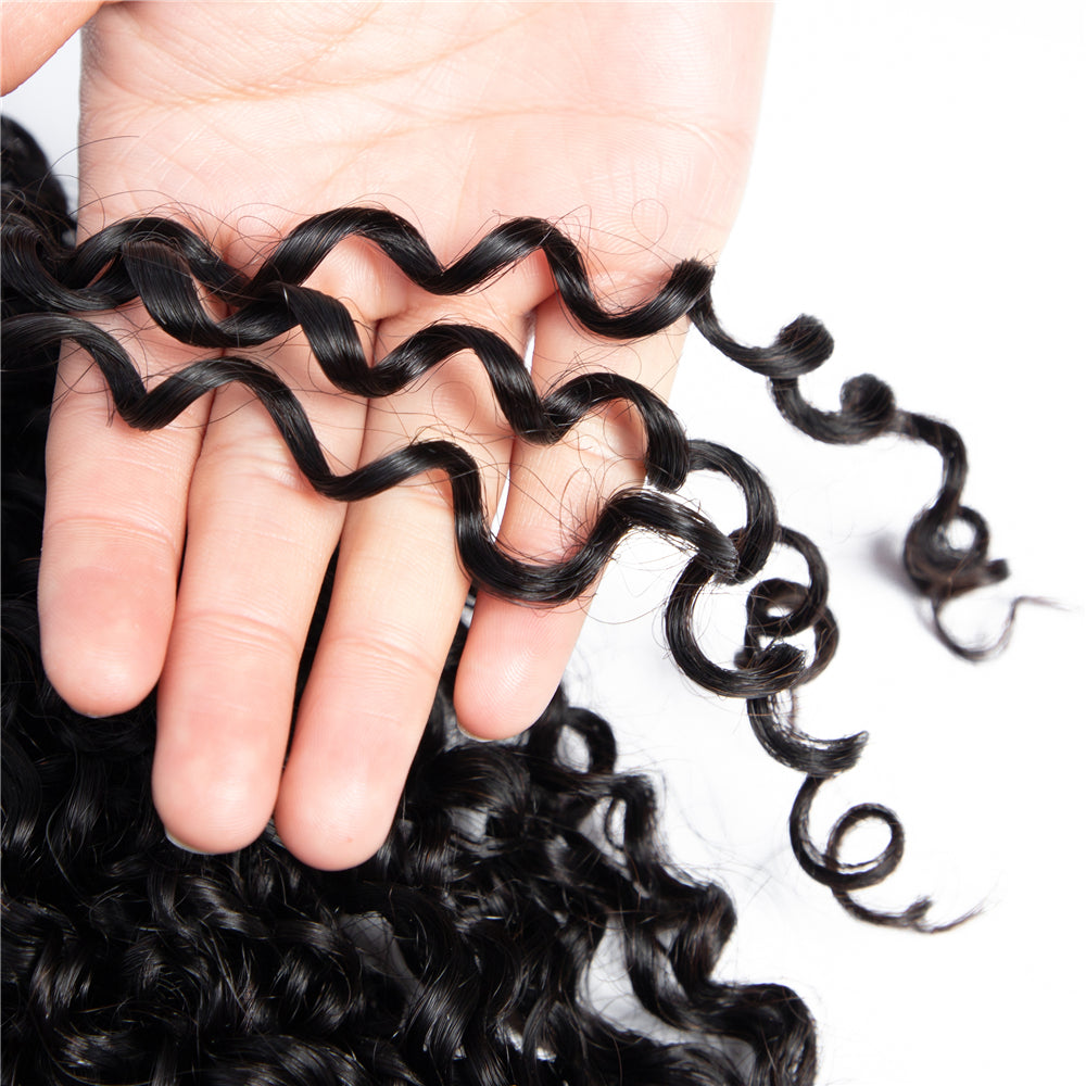 Haute Qualité Fumi Cheveux Cuticules Alignés Pixie Curl Brésilien Double Drawn Hair Bundles-Amanda Hair