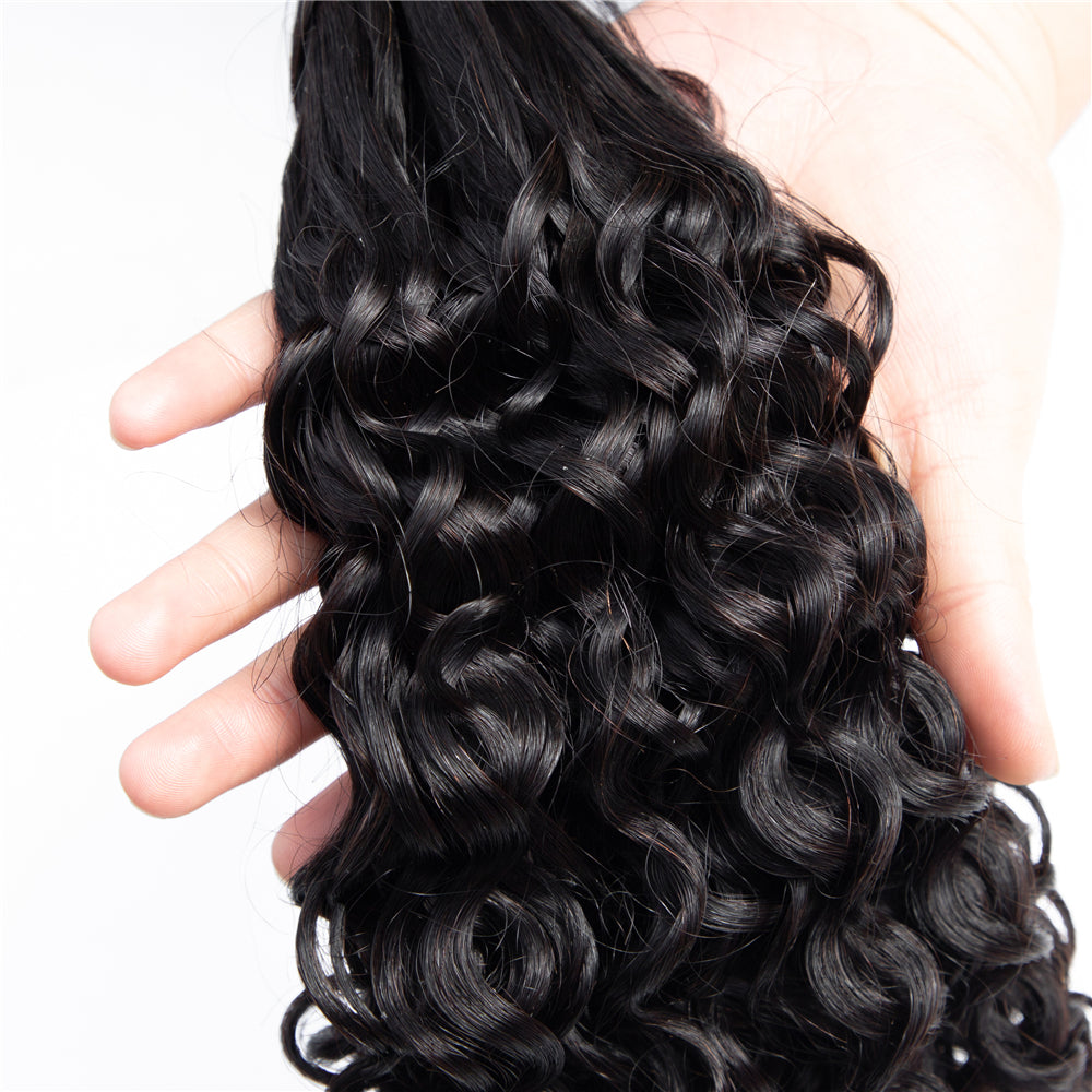 Bundles de cheveux humains de haute qualité Bonne épaisseur Fumi Hair Deep Wave Curly Super Double Drawn Hair Bundles de cheveux humains vierges - Amanda Hair