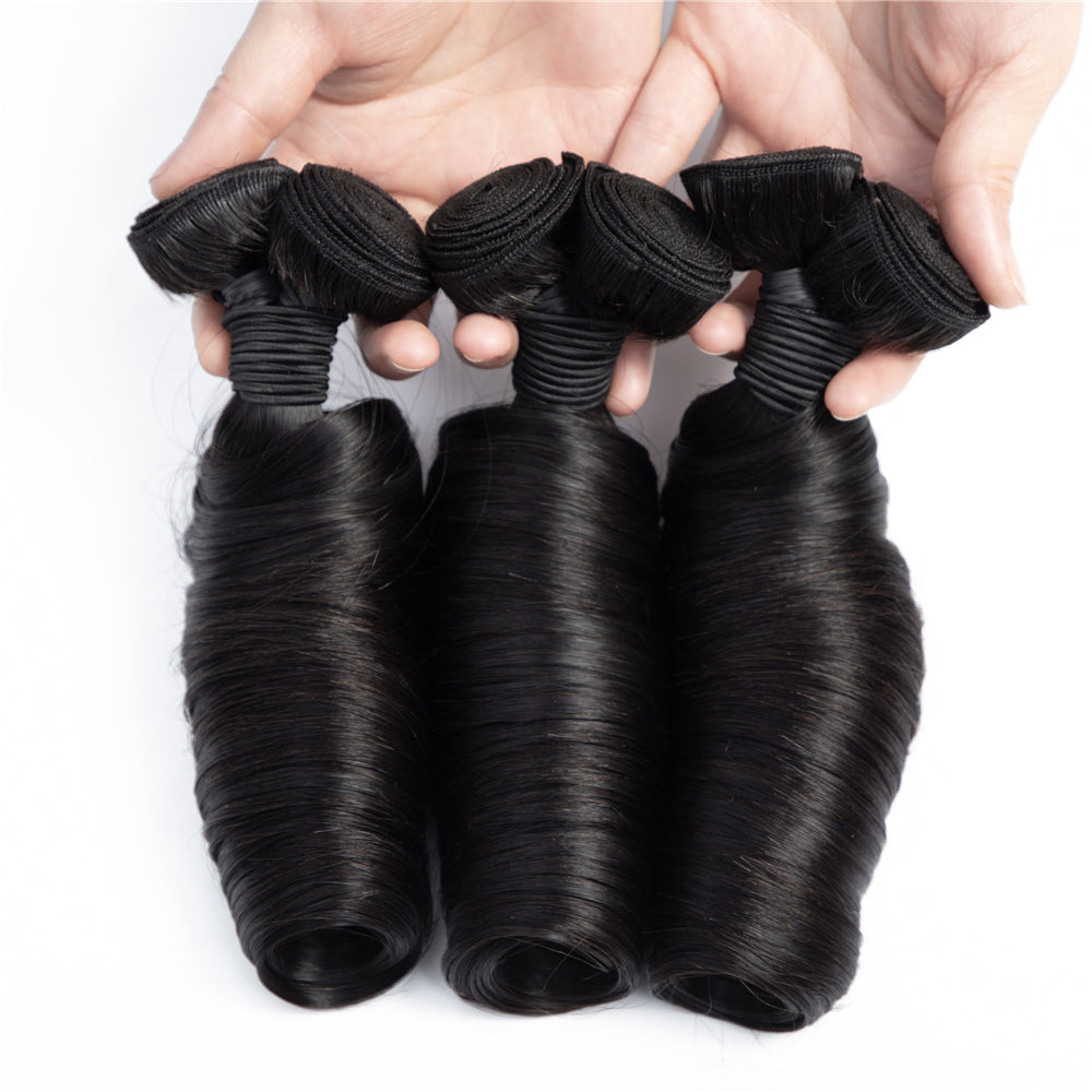 Bundles de cheveux humains de haute qualité Bonne épaisseur Fumi Hair Spring Curl Super Double Drawn Hair Bundles de cheveux humains vierges - Amanda Hair