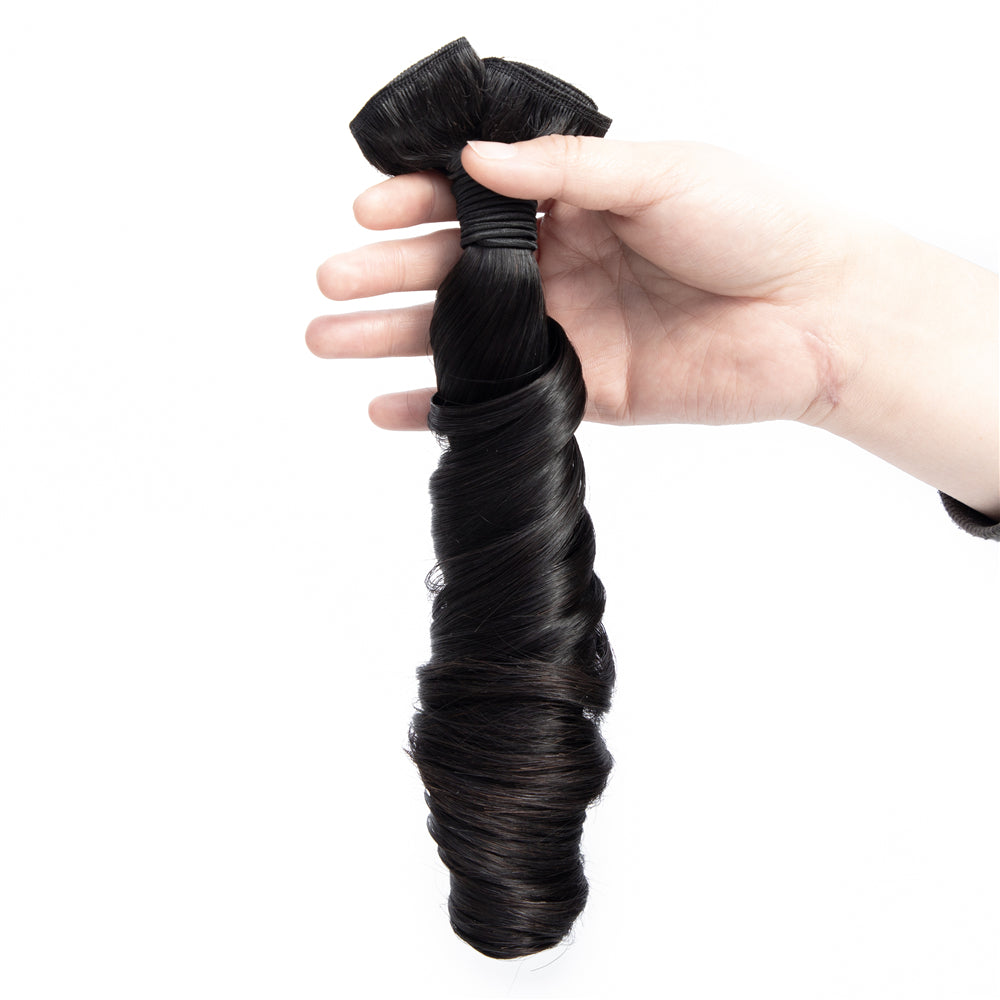Bundles de cheveux humains de haute qualité Bonne épaisseur Fumi Hair Spring Curl Super Double Drawn Hair Bundles de cheveux humains vierges - Amanda Hair