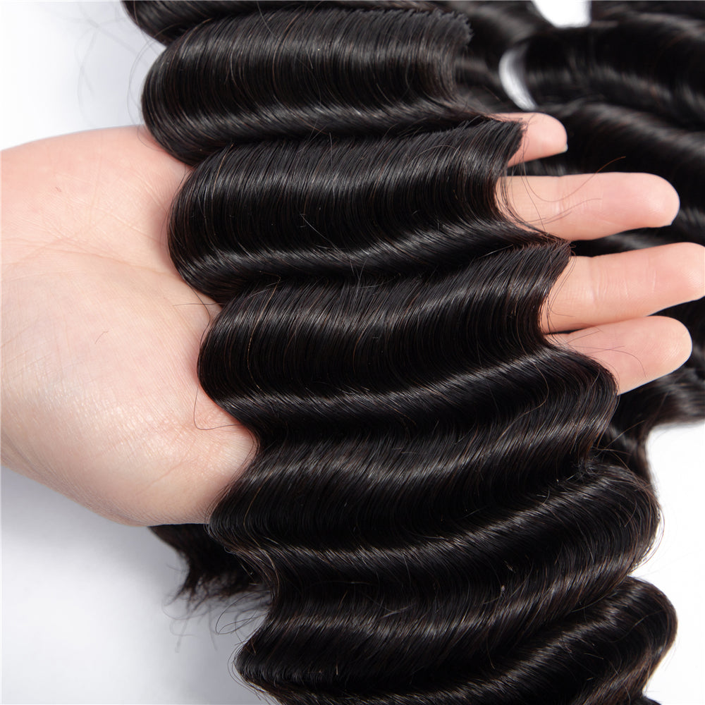 Paquetes de cabello humano de alta calidad Buen grosor Fumi Hair Deep Wave Super Double Drawn Hair Virgin Paquetes de cabello humano - Amanda Hair
