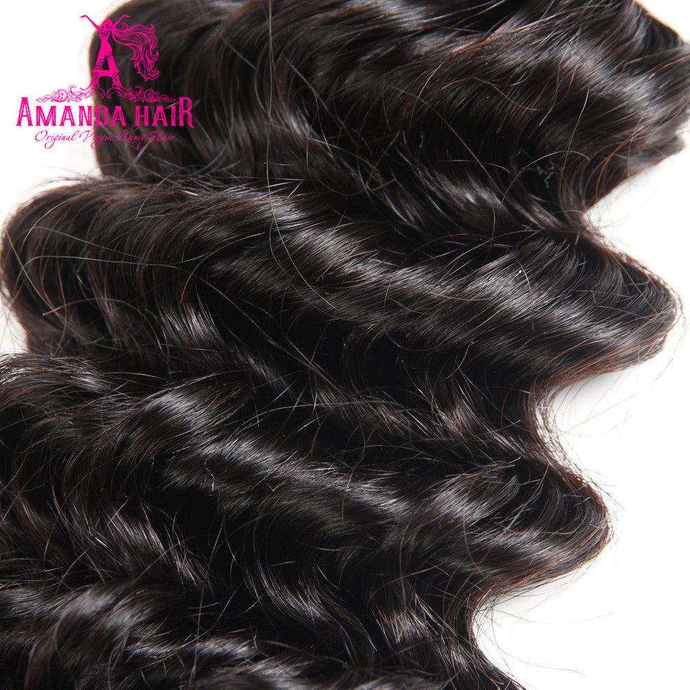 Deep Wave Hair Bundle 100% Human Virgin Hair Wave Hair - Amanda Hair
