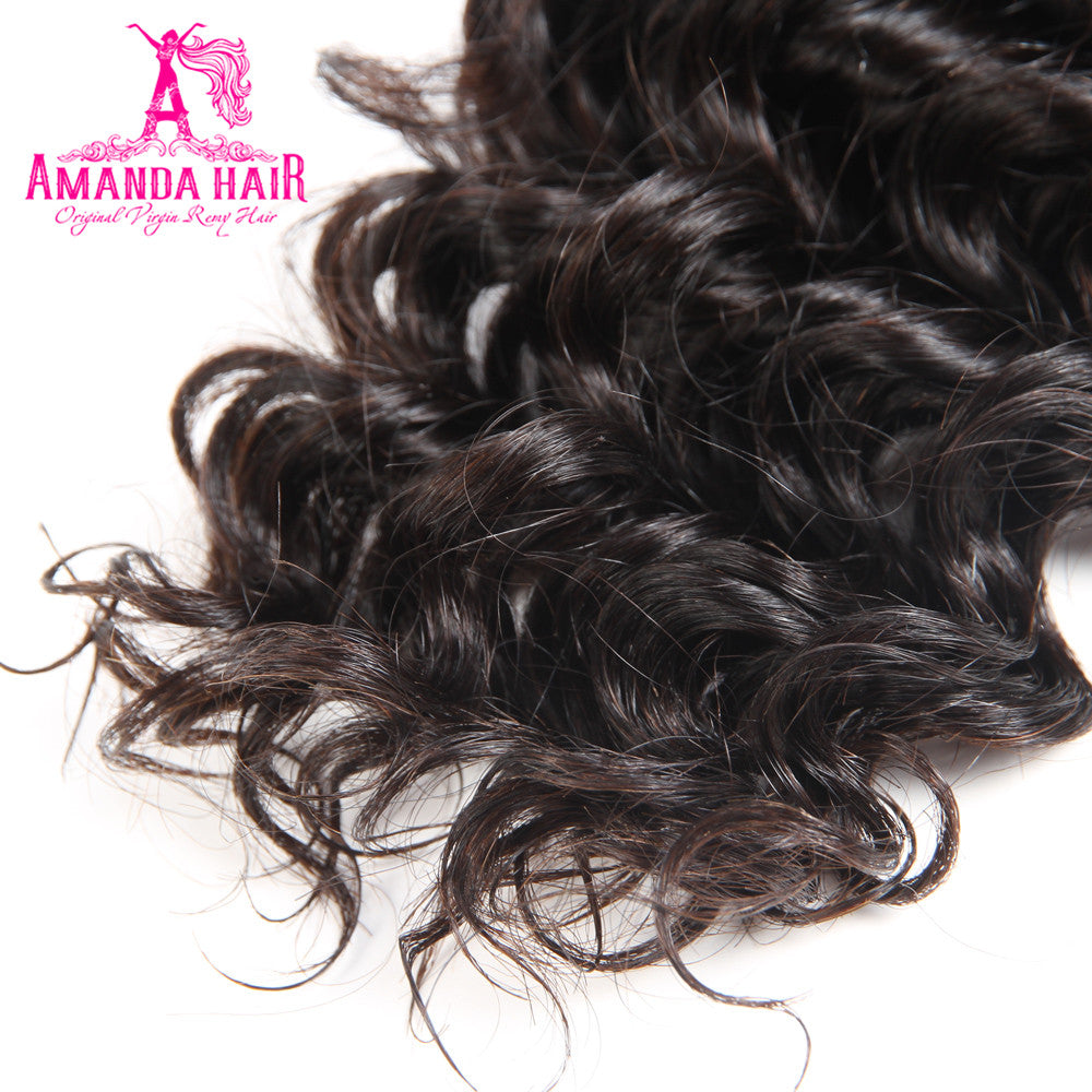 Paquetes de cabello humano Paquetes de cabello de onda profunda Paquetes de cabello Remy de 28 30 pulgadas Paquetes de extensiones de cabello humano de 3/4 paquetes - Amanda Hair