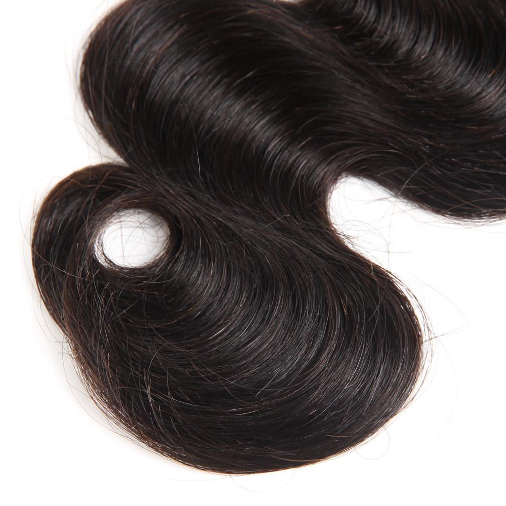 Body Wave 3 Bundles Avec 13 * 4 Tissage Frontal Couleur Naturelle Indien 100% Remi Cheveux Humains Vente Cheveux - Amanda Hair 