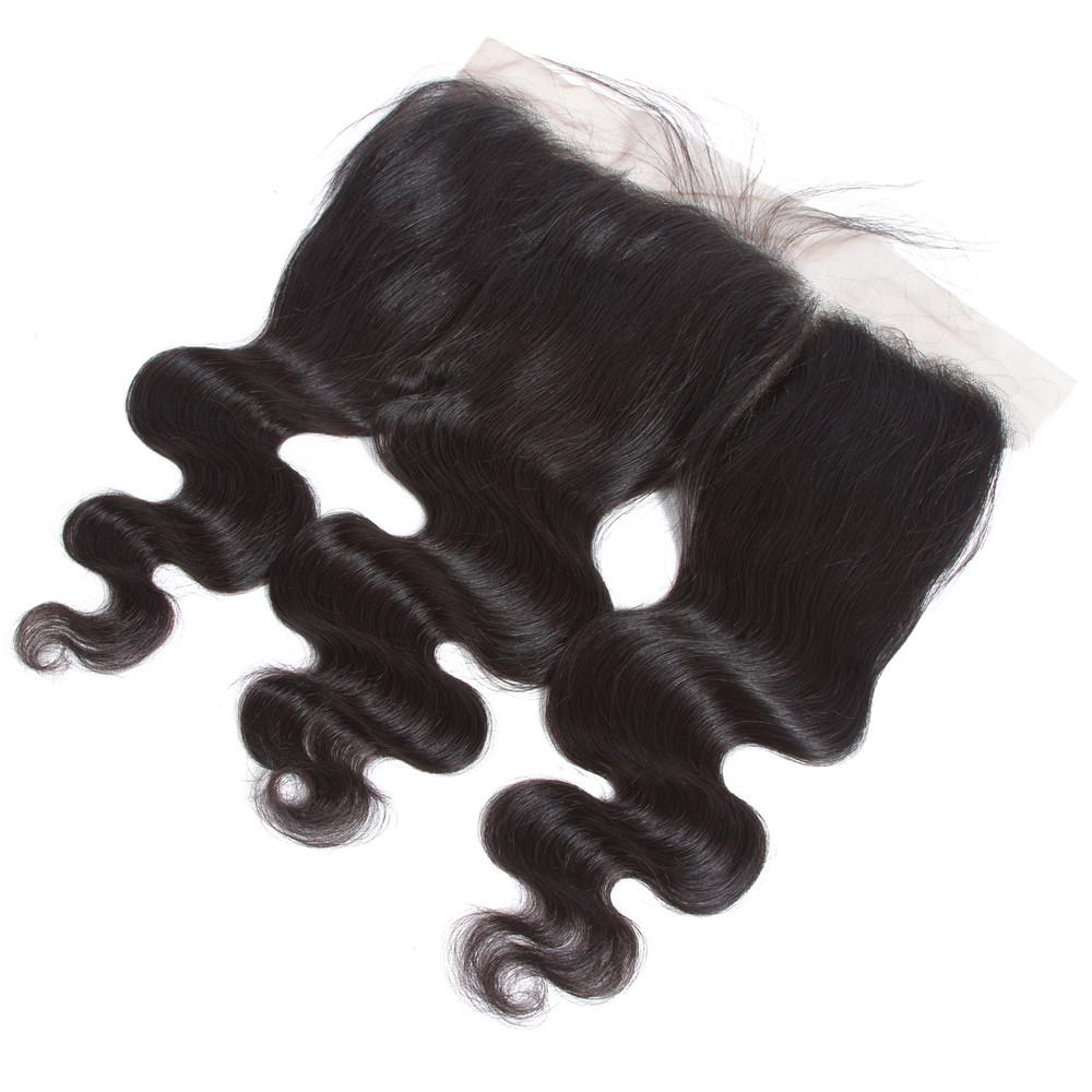 Amanda Malaysian Hair Body Wave 3 paquetes con 13 * 4 Frontal de encaje 100% cabello humano sin procesar 