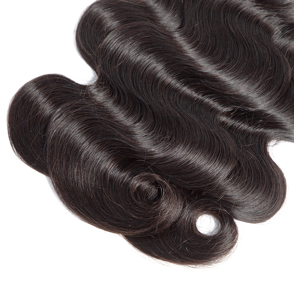 Amanda Hair Peruvian Body Wave 4 paquetes con cierre de encaje 4*4 10A grado 100% cabello humano Remy