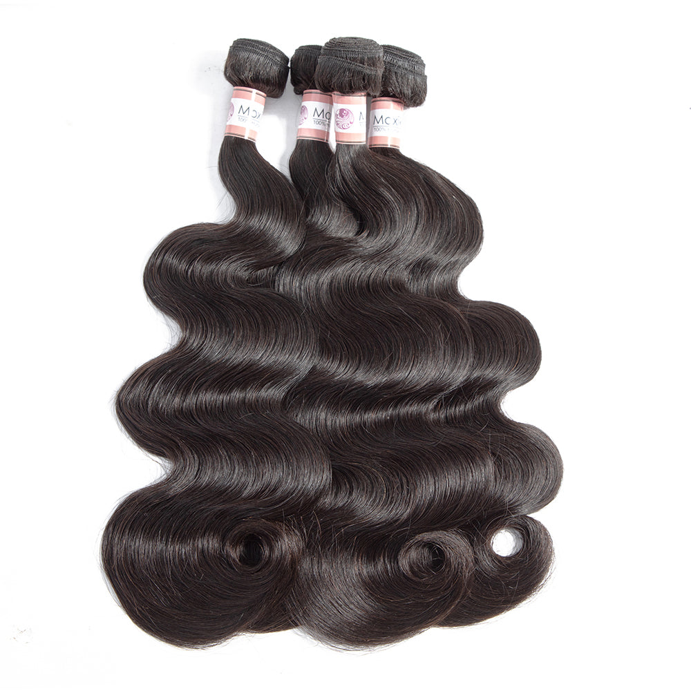 Amanda Hair Peruvian Body Wave 4 Bundles With 4*4 Lace Closure 10A Grade 100% Human Remy Hair