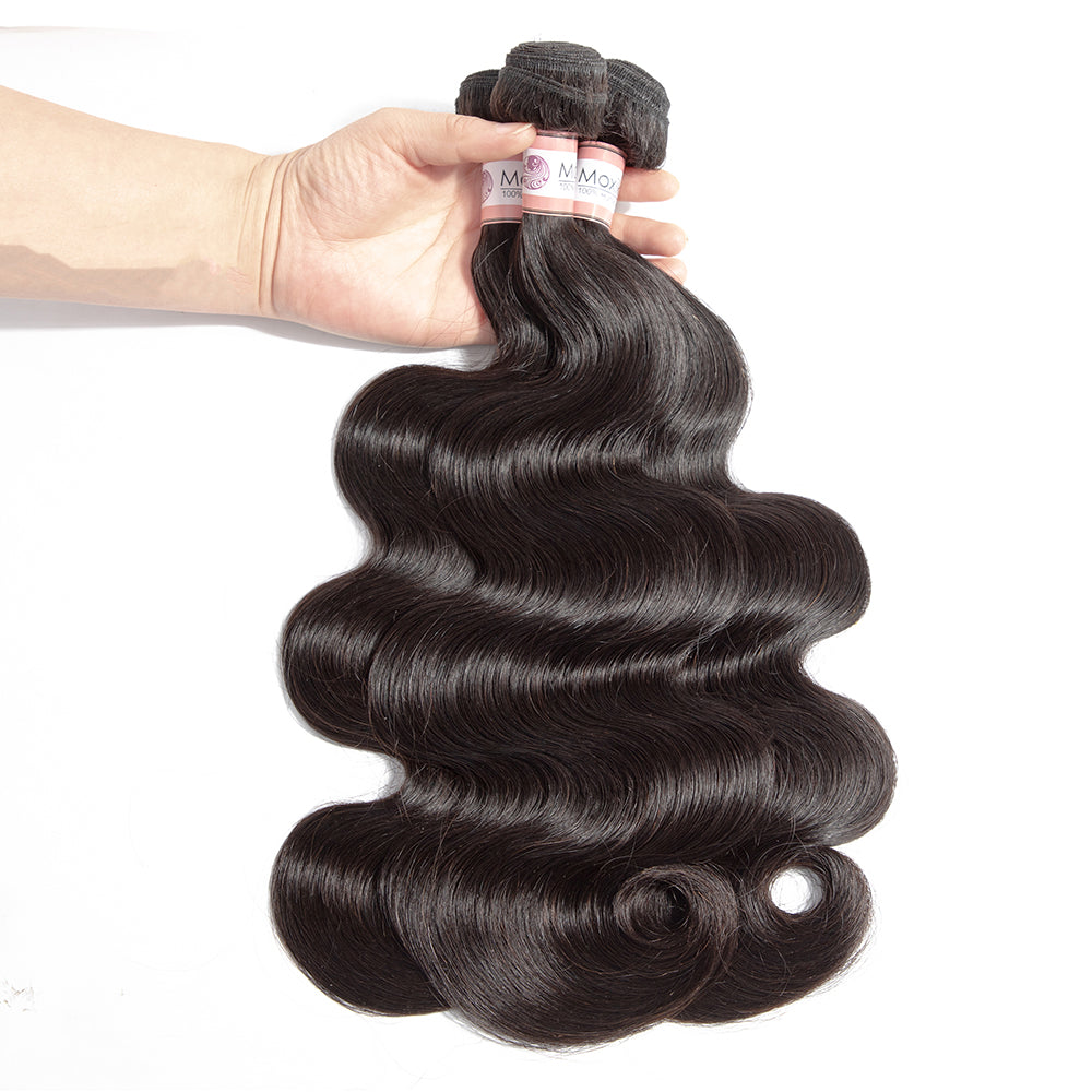 Brazilian Body Wave 4 paquetes con 13 * 4 Lace Frontal 10A Grade 100% Remi Human Hair - Amanda Hair 