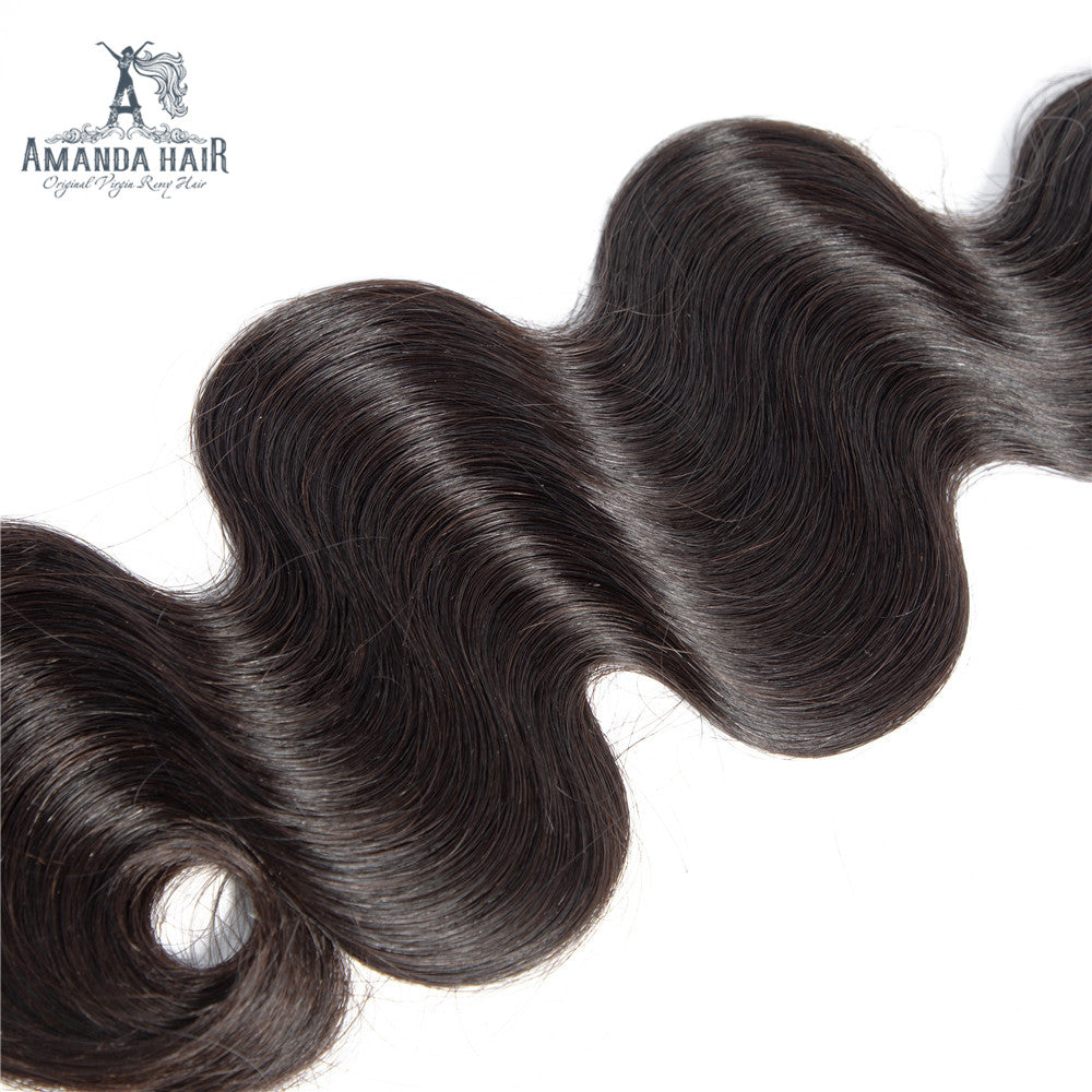 Amanda Hair Malaysian Body Wave 4 Bundles With 13*4 Lace Frontal 9A Grade 100% Unprocessed Human Hair