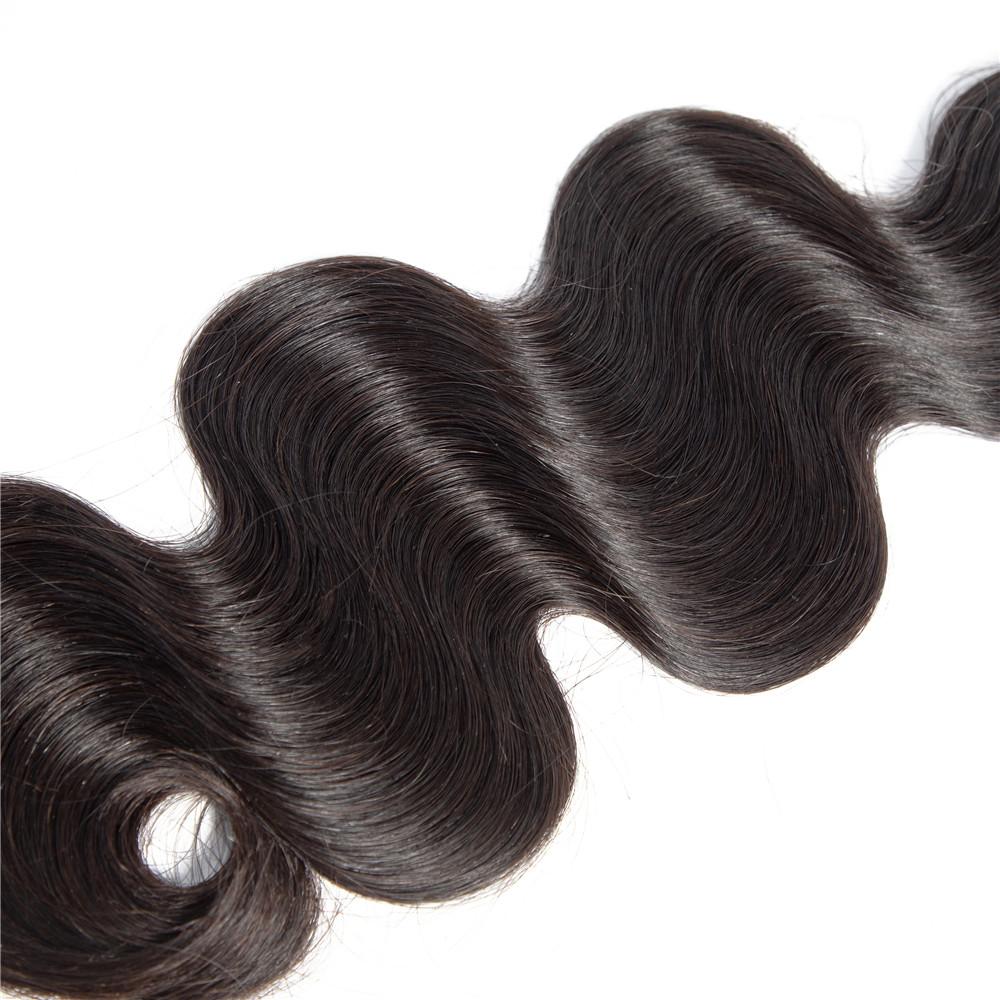 Amanda Indian Hair Body Wave 3 Bundles With 13*4 Lace Frontal 100% Unprocessed Human Hair