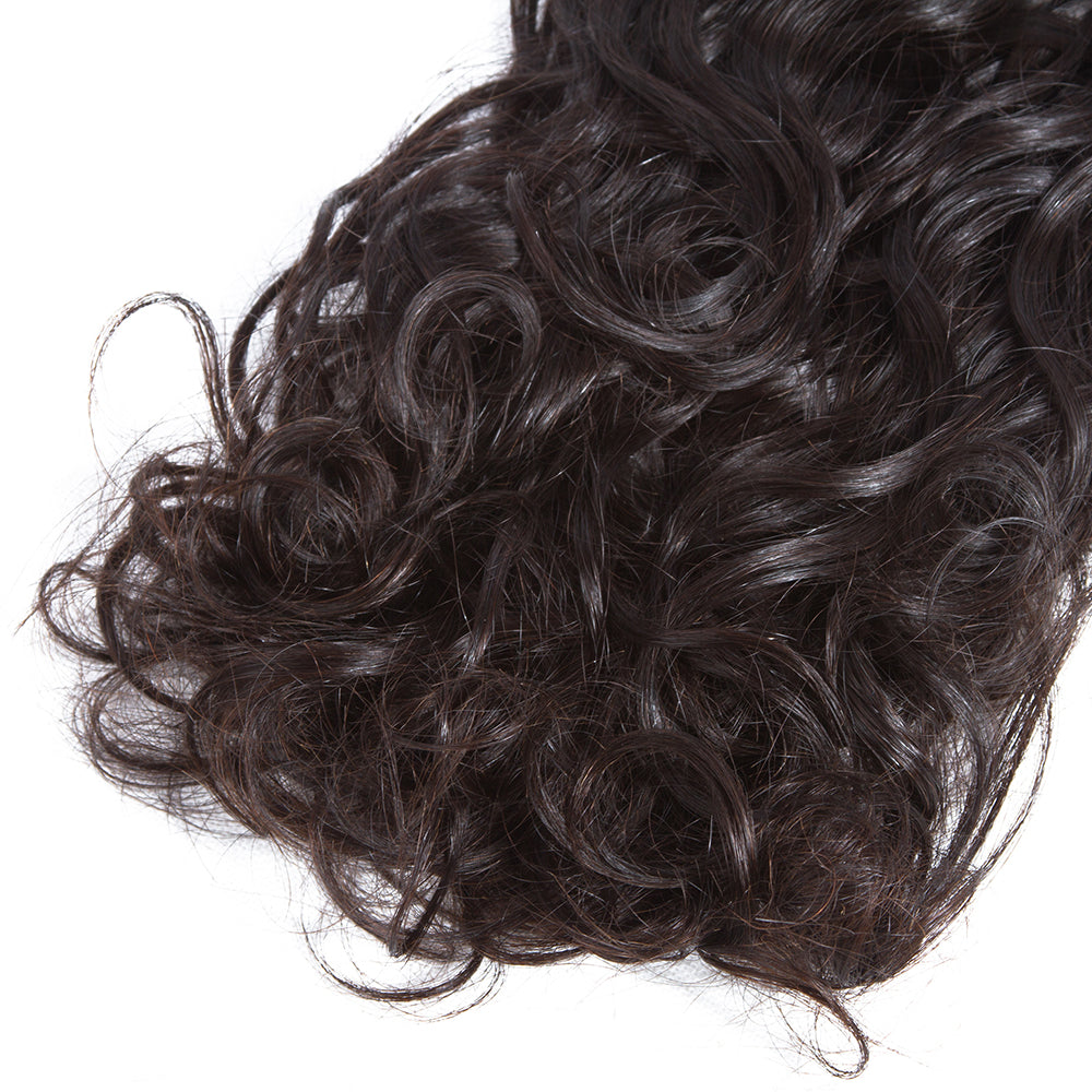 Amanda cheveux malaisiens vague d'eau 4 faisceaux avec fermeture à lacet 4*4 10A Grade 100% cheveux humains Remi
