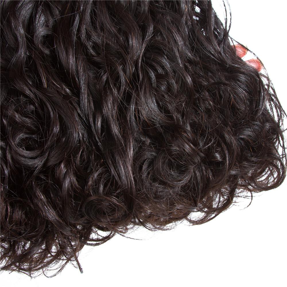 Vague d'eau brésilienne 3 faisceaux avec fermeture à lacet 5 * 5 10A Grade 100% cheveux humains Remi vente chaude faisceaux de vague Extensions de cheveux - Amanda Hair