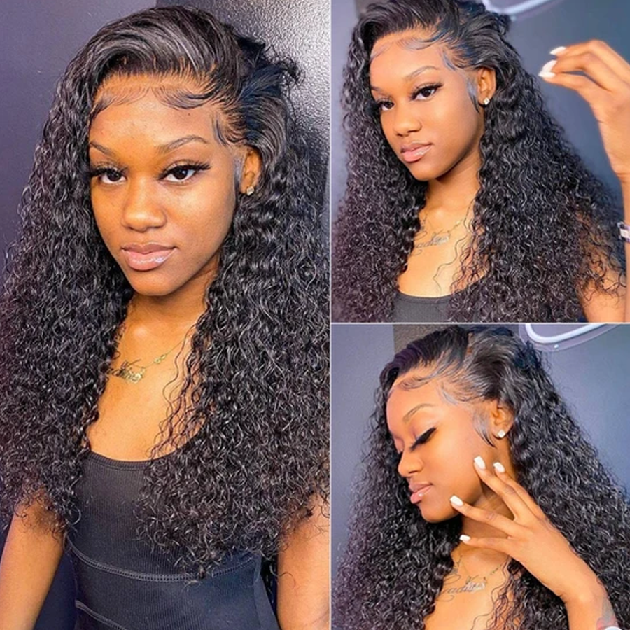 Flash Sale: Buy 5*5 HD Lace Curly Hair Wig, Get 16" Straight Hair Headband Wig For Free