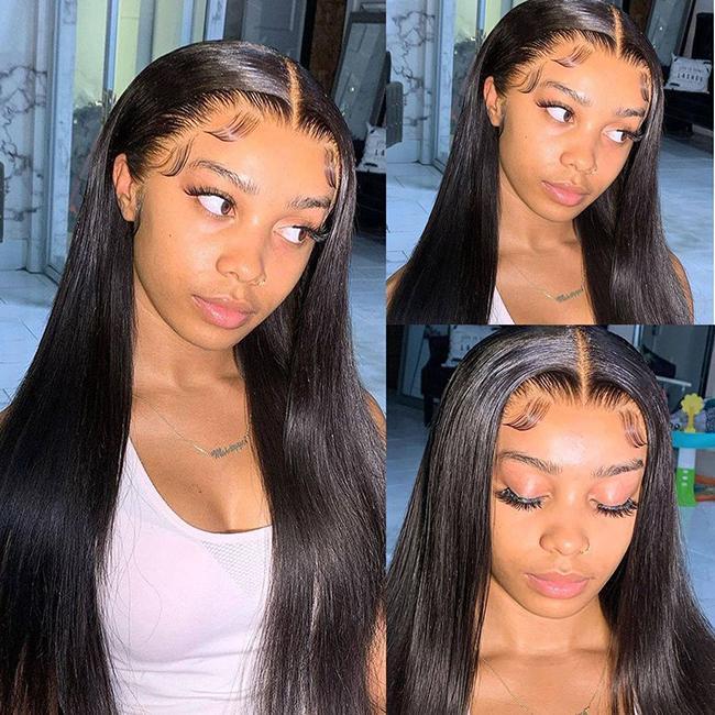 Flash Sale: Buy Straight Hair 13*4 HD Lace Wig, Get Glueless Body Wave Hair With Bangs For Free