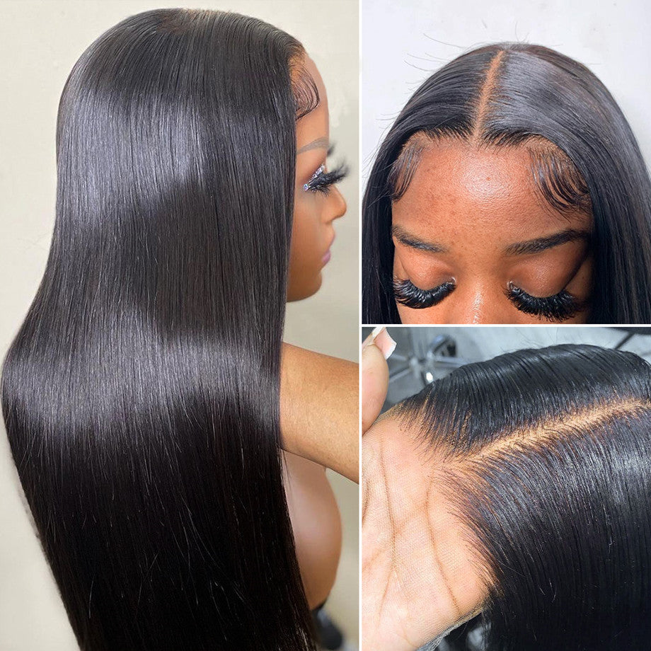 Long Straight Hair Wigs 13x6 HD Transparent Lace Frontal Wig