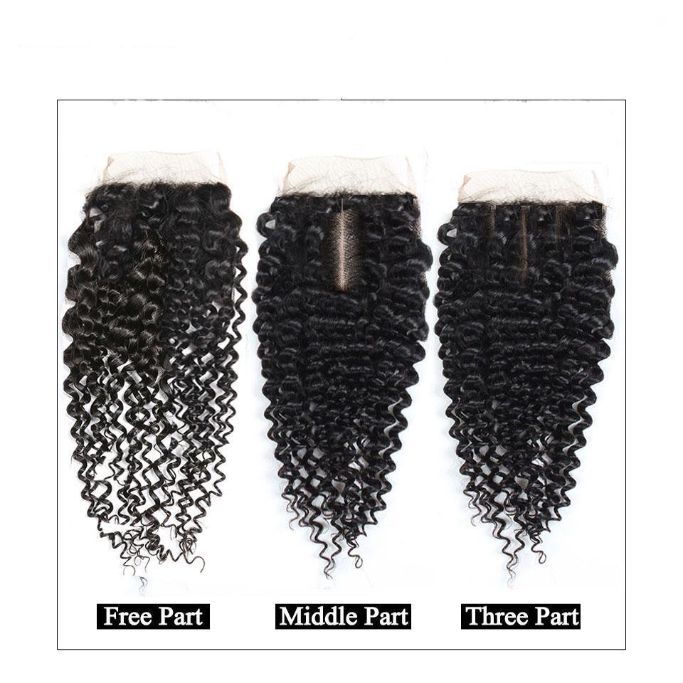Afro Kinky Curly 5*5 Transparent Undetectable Lace Closure Invisible Knots Human Hair 100% Remi Human Hair - Amanda Hair
